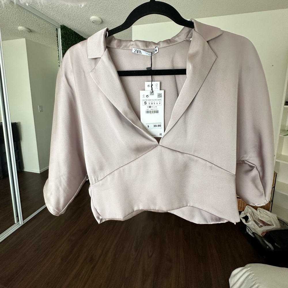 Zara silver/grey blouse